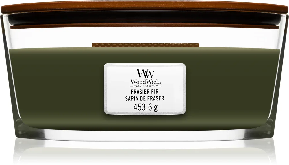 Woodwick Frasier Fir - Ароматическая свеча с деревянным фитилем (hearthwick) с деревянным фитилем (hearthwick), 453.6 г