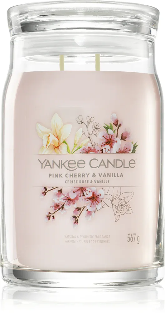 Yankee Candle Pink Cherry & Vanilla - Ароматическая свеча Signature