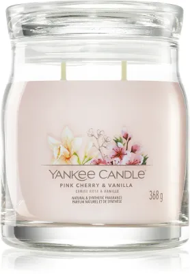 Yankee Candle Pink Cherry & Vanilla - Ароматическая свеча Signature, Signature 368 г