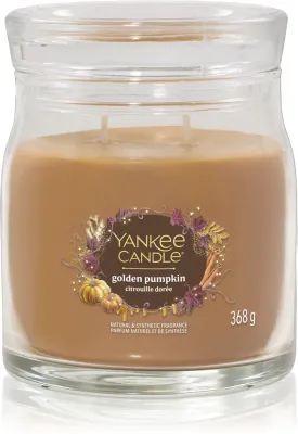 Yankee Candle Golden Pumpkin - Ароматическая свеча Signature, Signature 368 г