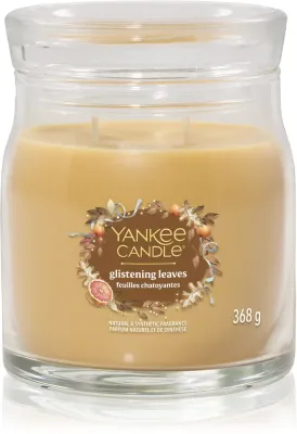 Yankee Candle Glistening Leaves - Ароматическая свеча Signature, Signature 368 г