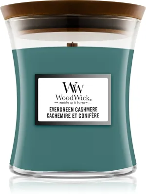 Woodwick Evergreen Cashmere - Ароматическая свеча, 275 г