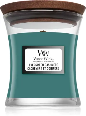 Woodwick Evergreen Cashmere - Ароматическая свеча, 85 г