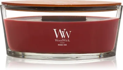 Woodwick Rouge Oud - Ароматическая свеча с деревянным фитилем, z drewnianym knotem 453 г