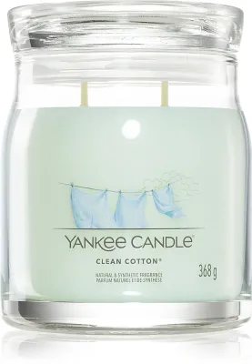 Yankee Candle Clean Cotton - Ароматическая свеча Signature, Signature 368 г