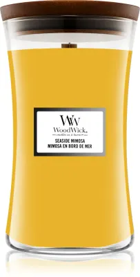 Woodwick Seaside Mimosa - Ароматическая свеча с деревянным фитилем, с деревянным фитилем 609 г