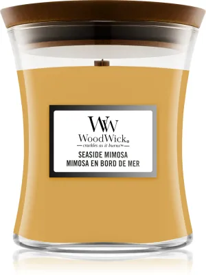 Woodwick Seaside Mimosa - Ароматическая свеча с деревянным фитилем, с деревянным фитилем 275 г
