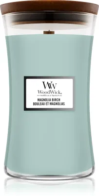 Woodwick Magnolia Birch - Ароматическая свеча с деревянным фитилем, с деревянным фитилем 610 г