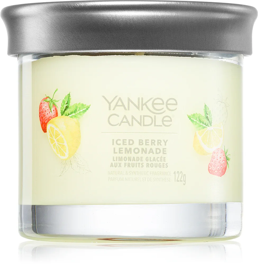 Yankee Candle Iced Berry Lemonade - Ароматическая свеча Signature Signature, 122 г