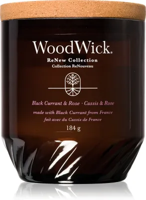 Woodwick Renew Black Currant & Rose - Ароматическая свеча, 184 г