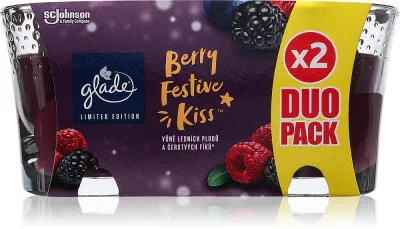 GLADE Berry Festive Kiss DUO - Ароматическая свеча, 2 г