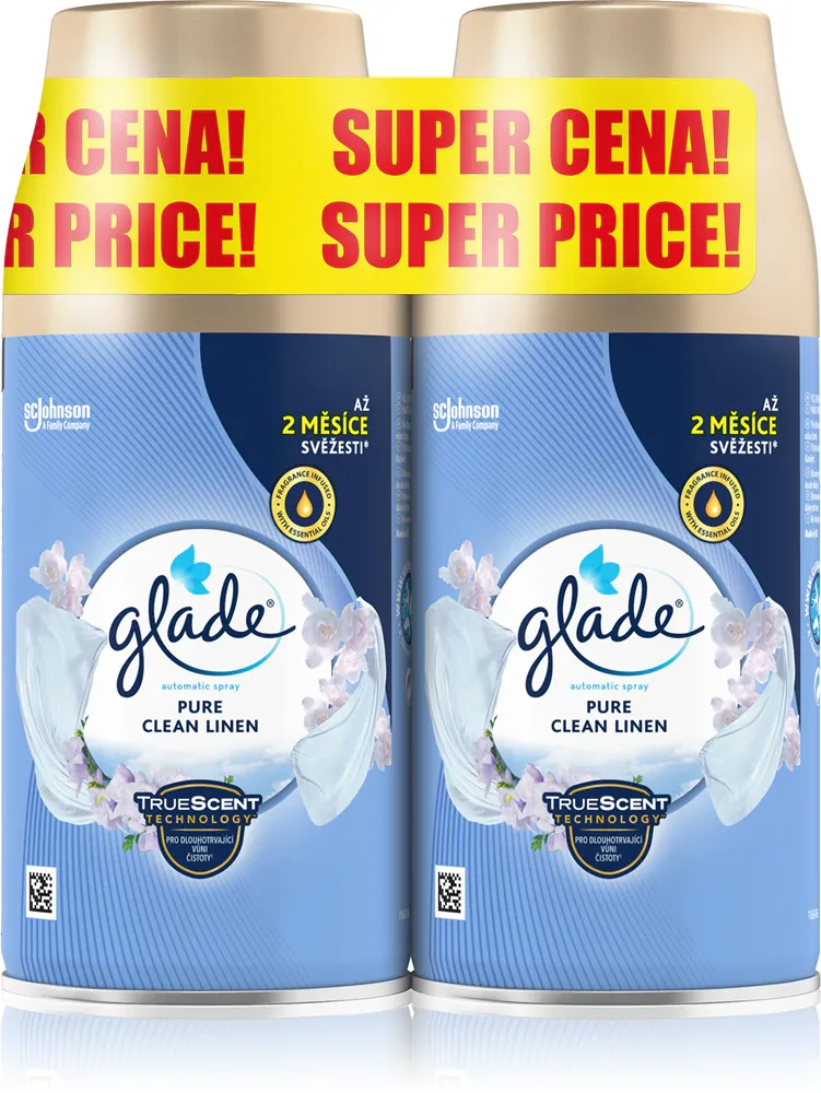GLADE Pure Clean Linen - Автоматический освежитель воздуха, заполнение, 2 мл / 269 мл