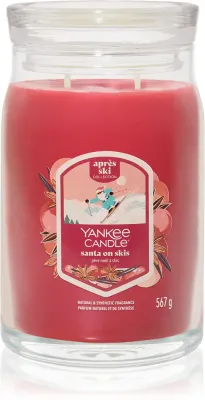 Yankee Candle Santa On Skis - Ароматическая свеча Signature, Signature 567 г