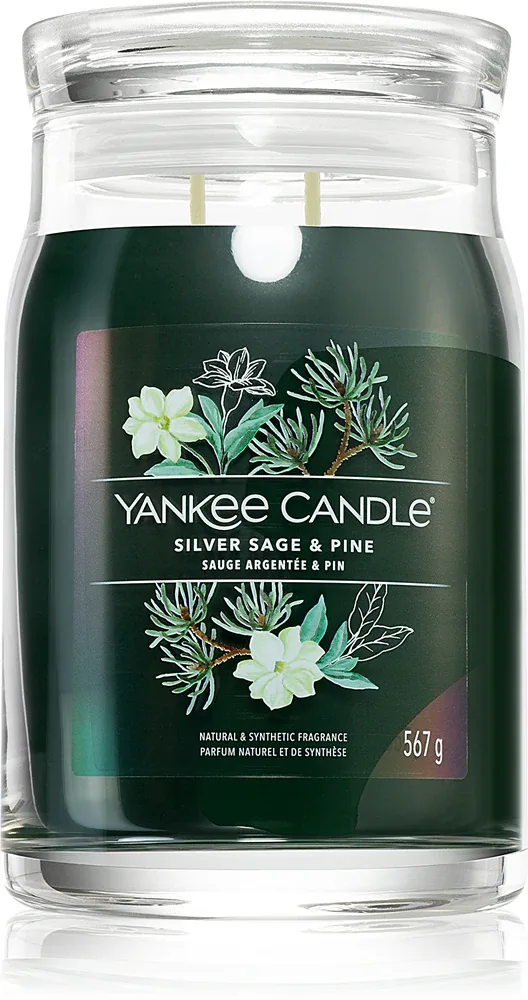 Yankee Candle Silver Sage & Pine - Ароматическая свеча Signature