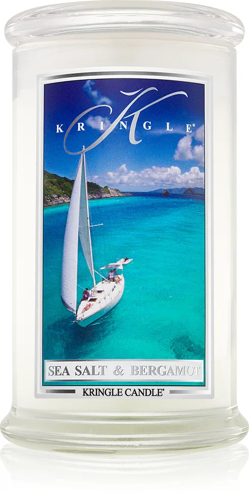 Kringle Candle Sea Salt & Bergamot - Ароматическая свеча, 623 г