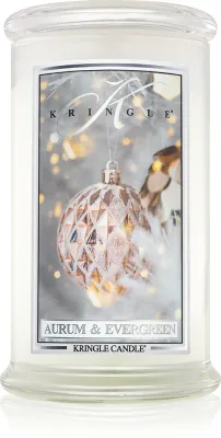 Kringle Candle Aurum & Evergreen - Ароматическая свеча, 624 г