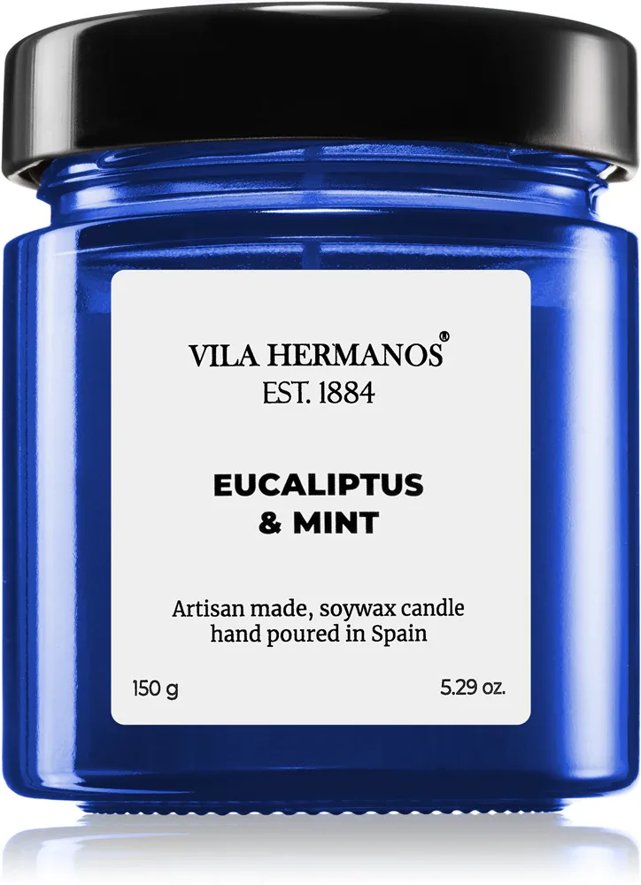 Vila Hermanos Apothecary Cobalt Blue Eucalyptus & Mint - Ароматическая свеча, 150 г