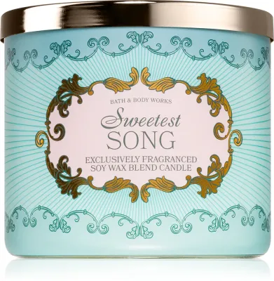Bath & Body Works Sweetest Song - Ароматическая свеча, 411 г