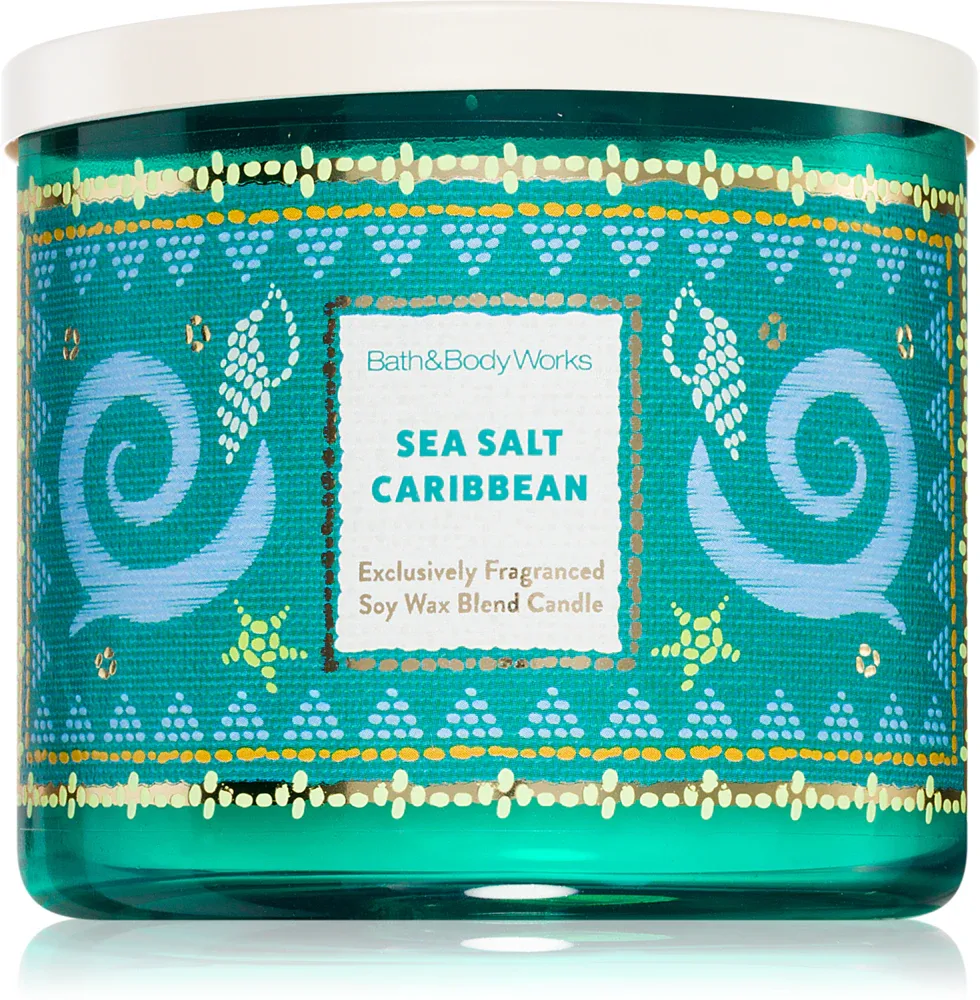 Bath & Body Works Sea Salt Caribbean - Ароматическая свеча, 411 г