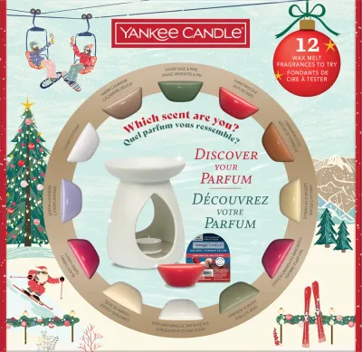 Yankee Candle Christmas Collection Aromalamp & 12 Wax Melts - Подарочный набор "Zestaw upominkowy", 12 шт