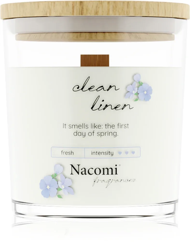 Nacomi Soy Candle Home Fragrances - Ароматическая свеча с деревянным фитилем с деревянным фитилем, 140 г