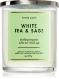 Bath & Body Works White Tea & Sage - Ароматическая свеча, 227 г — фото 1