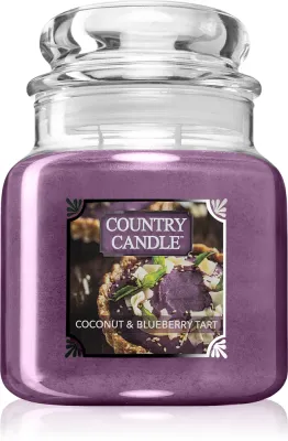 Country Candle Coconut & Blueberry Tart - Ароматическая свеча, 453 г