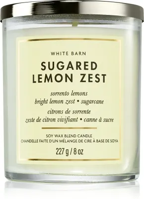 Bath & Body Works Sugared Lemon Zest - Свеча ароматическая Bath Body Works Sugared Lemon Zest соевая, цитрусовая, 227 г, 227 г