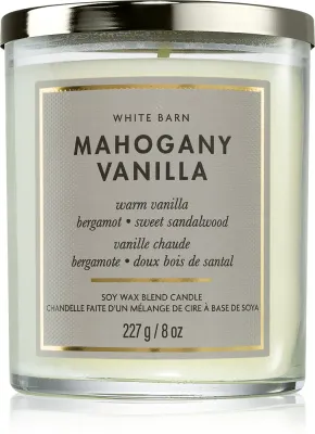 Bath & Body Works Mahogany Vanilla - Свеча ароматическая Bath Body Works Mahogany Vanilla соевая, сладкая, 227 г, 227 г