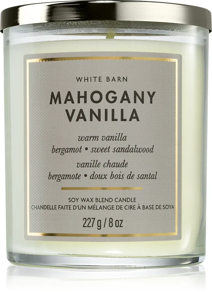 Bath & Body Works Mahogany Vanilla - Свеча ароматическая Bath Body Works Mahogany Vanilla соевая, сладкая, 227 г, 227 г