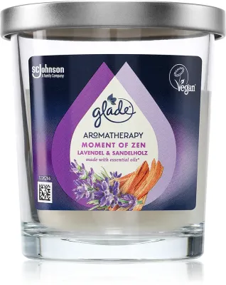 GLADE Aromatherapy Moment of Zen - Ароматическая свеча Лаванда + Сандалwood