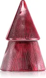 Ароматическая свеча Paddywax Stacked Tree Red Ribbed Mercury, фруктовый рождественский аромат, 198 г — фото 1