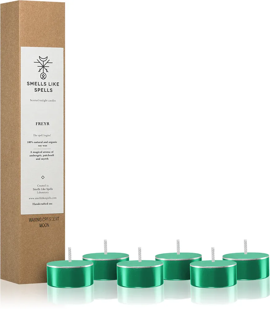 Свеча-таблетка ароматическая Smells Like Spells Norse Magic Freyr мирра и пачули, 6 шт (wealth/abundance)