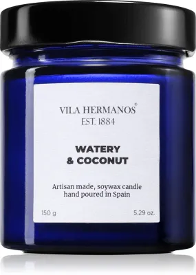 Vila Hermanos Apothecary Cobalt Blue Watery & Coconut - Ароматическая свеча, 150 г