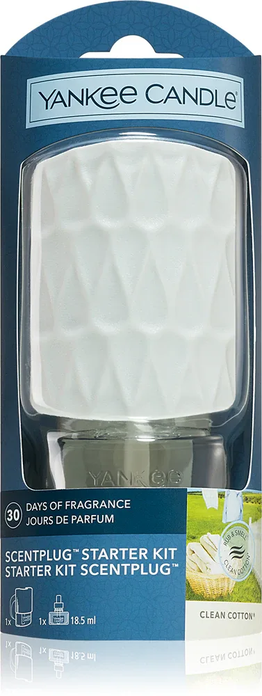 Yankee Candle Clean Cotton - В контексте геля для душа: электрический диффузор + наполнение, 1 шт