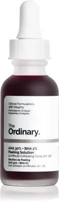 Пилинг для лица The Ordinary AHA 30% + BHA 2% Peeling Solution химический, с AHA и BHA кислотами, 30 мл
