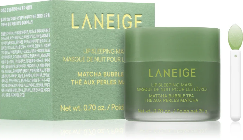 Ночная маска для губ LANEIGE Lip Sleeping Mask EX с маслом ши, 20 г, оттенок Matcha Bubble Tea