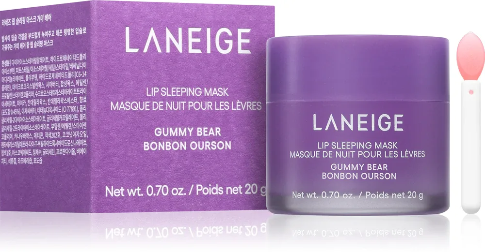 Ночная маска для губ LANEIGE Lip Sleeping Mask EX с маслом ши, 20 г, оттенок Gummy Bear
