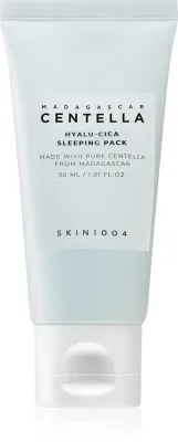 SKIN1004 Madagascar Centella Hyalu-Cica Sleeping Pack - Маска для лица увлажняющая и улучшающая кожу, подтягивающая кожу, 30 мл