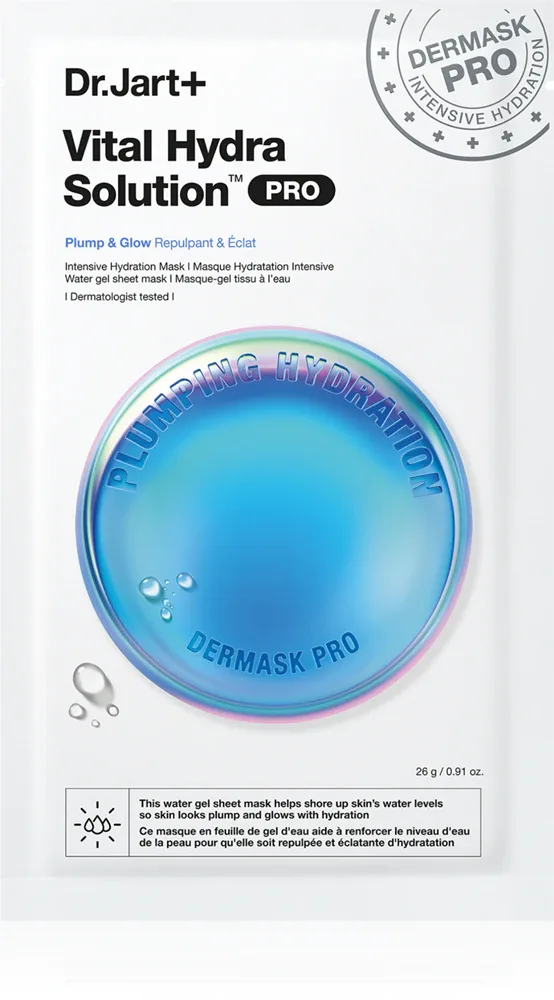 Маска тканевая для лица Dr. Jart+ Vital Hydra Solution Intensive Hydration Mask увлажняющая, для сухой и чувствительной кожи, 26 г