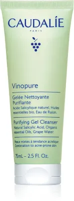 Caudalie Vinopure Purifying Gel Cleanser - Гель для глубокого очищения жирной и проблемной кожи, 75 мл