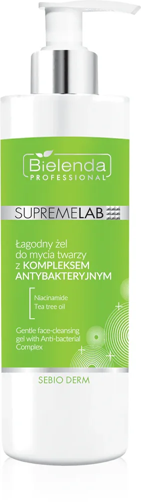 Bielenda Professional Supremelab Sebio Derm - Нежный гель для умывания с антибактериальным комплексом Antibacterial Complex, 190 г