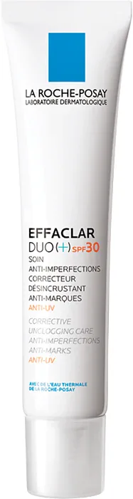 La Roche-Posay Effaclar DUO (+) - Крем для лица с SPF 30, корректирующий уход для восстановления кожи с несовершенствами и прыщами Duo [+], 40 мл