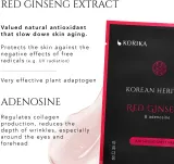 Маска для лица тканевая KORIKA Korean Heritage Red Ginseng Adenosine Anti-aging Sheet Mask против морщин, с красным женьшенем, 25 г — фото 8