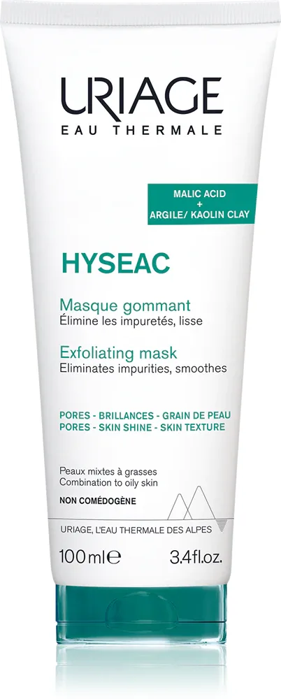 Uriage Hyseac Exfoliating Mask - Пилинговый крем для жирной и комбинированной кожи, 100 мл