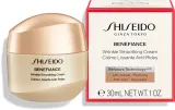 Shiseido Benefiance Wrinkle Smoothing Cream - Интенсивный крем для лица для упругости днем и ночью против морщин, 30 мл — фото 4