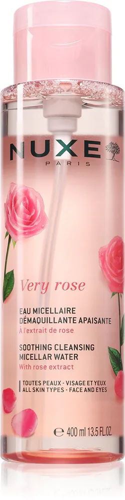 Nuxe Very Rose 3-in-1 Soothing Micellar Water - Мицеллярная вода для лица и области вокруг глаз, успокаивающая