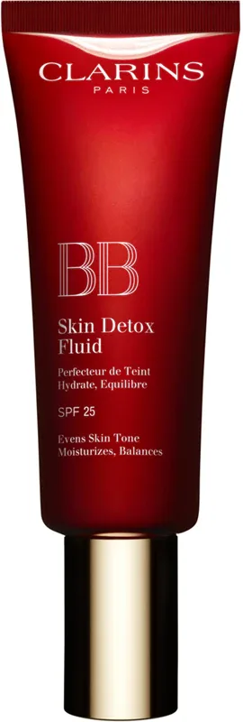 Clarins BB Skin Detox Fluid - Увлажняющий крем BB SPF 25, 45 мл, оттенок 02 - Medium
