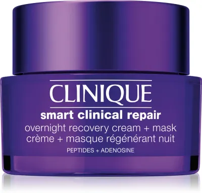 Clinique Smart Clinical Repair Overnight Recovery Cream + Mask - Увлажняющий крем и ночная регенерирующая и омолаживающая маска для лица, 50 мл