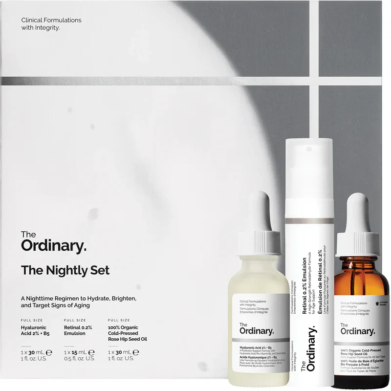 The Ordinary The Nightly Set - Подарочный набор против признаков старения, 1 шт
